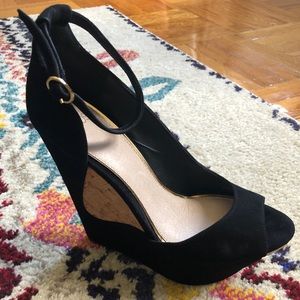 ASOS POSE Suede Wedge Sandals